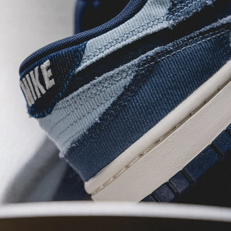 Nike Sneakers En Cuir*Dunk Low Retro SE *Denim* Light Armory Blue / Midnight Navy