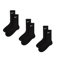 Nike Chaussettes*Everyday Cushioned Crew Socks 3 Pack Black / White