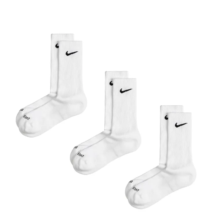 Nike Running|Chaussettes*Everyday Cushioned Crew Socks 3 Pack Plus White / Black