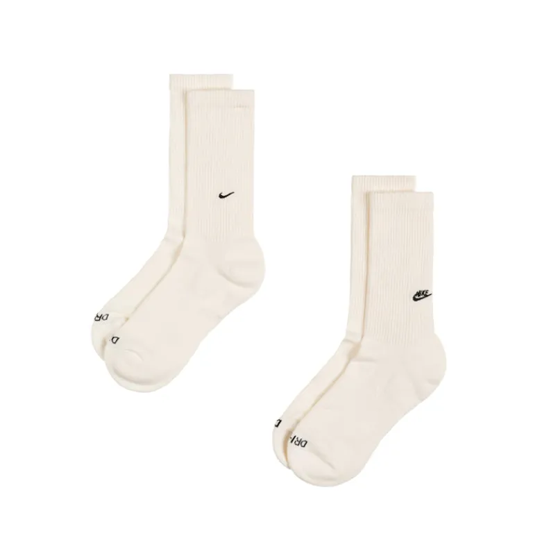 Nike Chaussettes*Everyday Cushioned Crew Socks (2 Pairs) Sail / Black