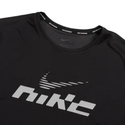 Nike Running|T-Shirts*Miler Flash Dri-FIT UV Short-Sleeve Running Top Black / Reflective Silver