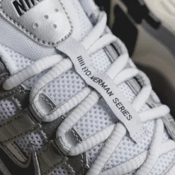 Nike Sneakers En Cuir|Chaussures De Running Retro*P-6000 White / Black / Metallic Silver / Flat Silver