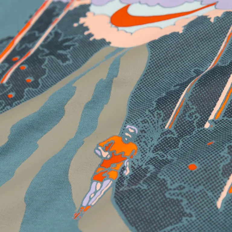 Nike T-Shirts*Running T-Shirt *There Is No Finish Line* Smokey Blue