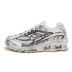 Nike Sneakers En Cuir|Chaussures De Running Retro*Shox Ride 2 White / Metallic Platinum / Black / Flat Gold