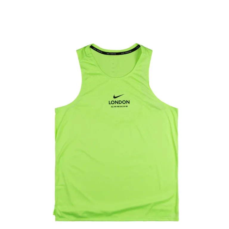 Nike Running|T-Shirts*Stride Dri-Fit ADV Running Tank Top Lime Blast