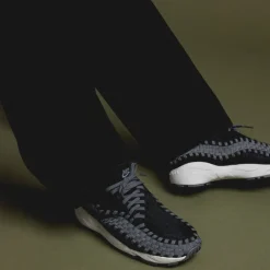 Nike Sneakers En Cuir|Chaussures De Running Retro*Wmns Air Footscape Woven *Smoke Grey* Black / Smoke Grey / Sail