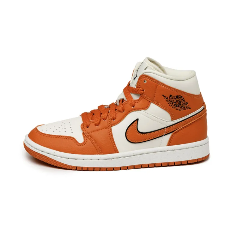 Jordan Sneakers En Cuir*Nike Wmns Air 1 Mid SE *Sport Spice* Coconut Milk / Sport Spice / Black / Sail