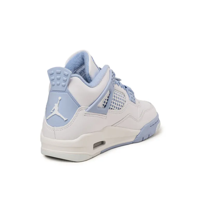Jordan Sneakers Montantes|Sneakers En Cuir*Nike Wmns Air 4 Retro *Aluminum* White / Aluminium / Blue Tint / Oil Green