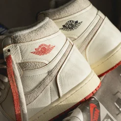 Jordan Sneakers Montantes|Sneakers En Cuir*Nike Wmns Air 1 Retro High OG *Rare Air Cinnabar* Sail / Cinnabar / Light Bone