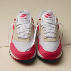 Nike Chaussures De Running Retro*Wmns Air Max 1 White / Aster Pink / Light Orewood Brown / Black