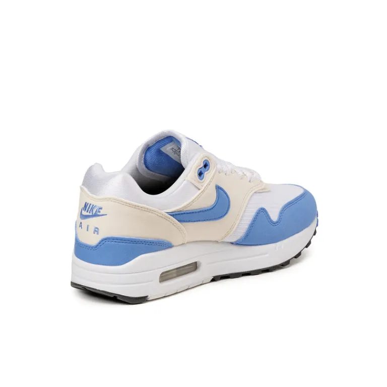 Nike Sneakers Blancs|Chaussures De Running Retro*Wmns Air Max 1 White / Royal Pulse / Phantom / Black