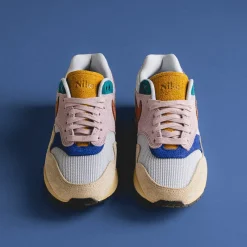 Nike Sneakers En Cuir|Chaussures De Running Retro*Wmns Air Max 1 '87 PRM Grain / Rugged Orange / Plum Fog / Violet Dust