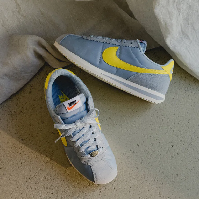 Nike Sneakers En Cuir|Chaussures De Running Retro*Wmns Cortez TXT Light Armory Blue / Lightning / Sail