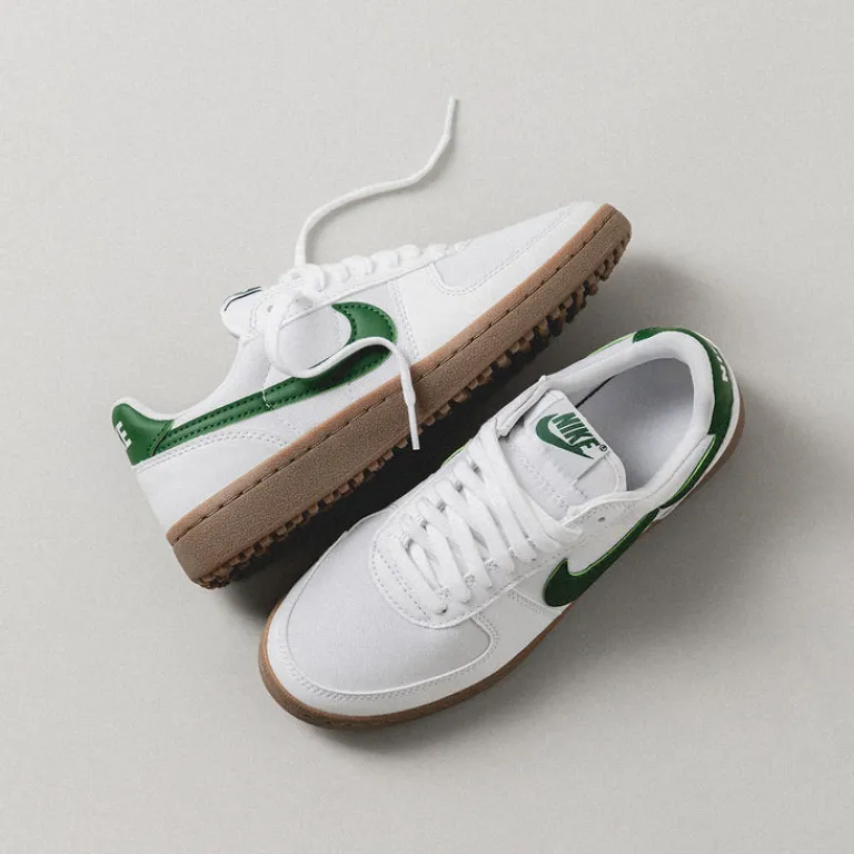 Nike Sneakers En Cuir|Baskets Décontractées Terrace*Wmns Field General White / Gorge Green / Gum Dark Brown