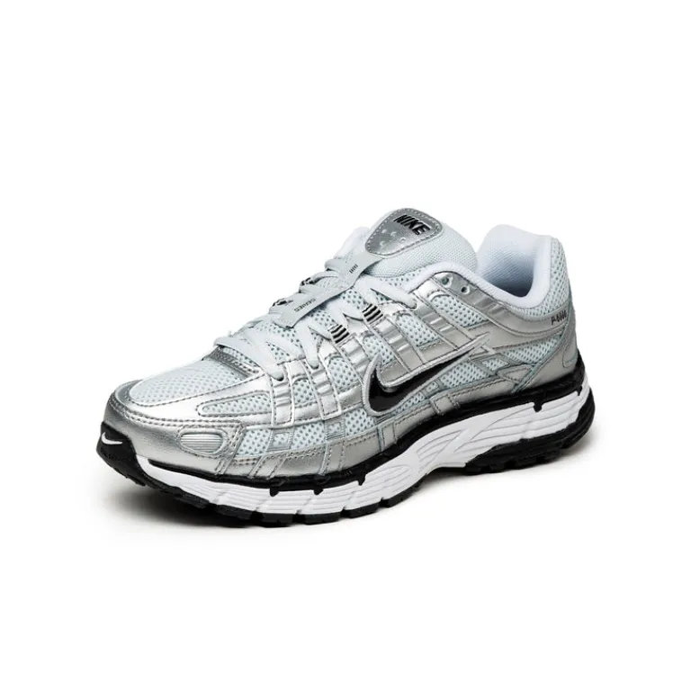 Nike Sneakers Végétaliens|Sneakers Blancs*Wmns P-6000 White / Black / Metallic Silver
