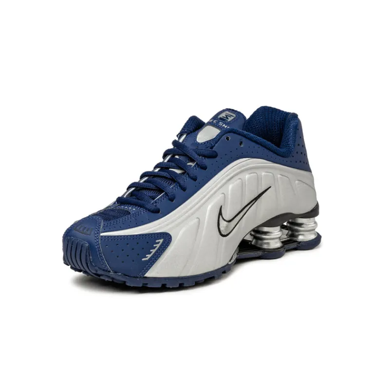 Nike Sneakers Végétaliens|Chaussures De Running Retro*Wmns Shox R4 Blue Void / Metallic Silver / Black