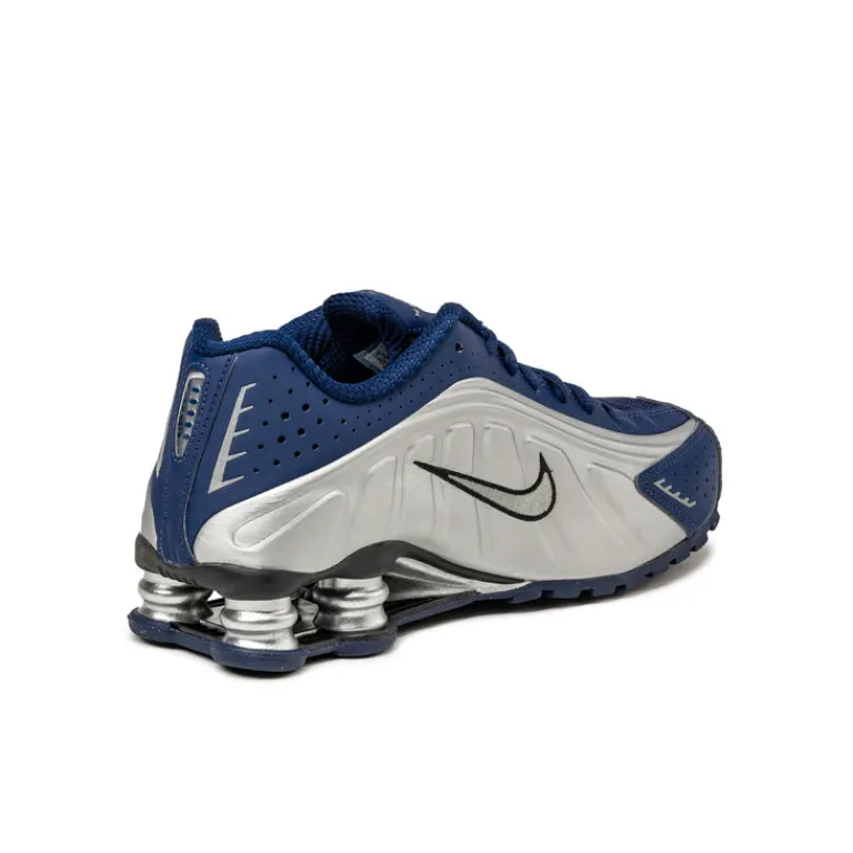 Nike Sneakers Végétaliens|Chaussures De Running Retro*Wmns Shox R4 Blue Void / Metallic Silver / Black