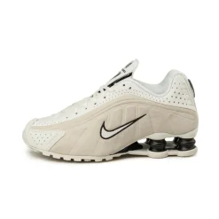 Nike Sneakers En Cuir|Sneakers Blancs*Wmns Shox R4 Summit White / Black / Light Orewood Brown
