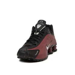 Nike Sneakers Végétaliens|Chaussures De Running Retro*Wmns Shox R4 Black / Metallic Silver / Team Red