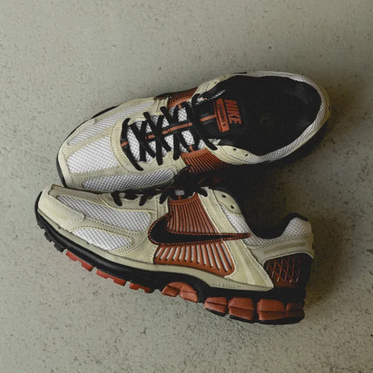 Nike Sneakers En Cuir|Chaussures De Running Retro*Zoom Vomero 5 Desert Khaki / Black / Light Orewood Brown