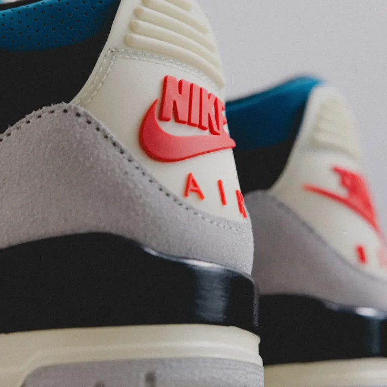 Jordan Sneakers Montantes|Sneakers En Cuir*NikeAir 3 Retro OG *Rare Air* Black / Chile Red / Neutral Grey