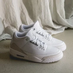 Jordan Sneakers Montantes|Sneakers En Cuir*NikeAir 3 Retro *Pure Money* White / Metallic Silver / White