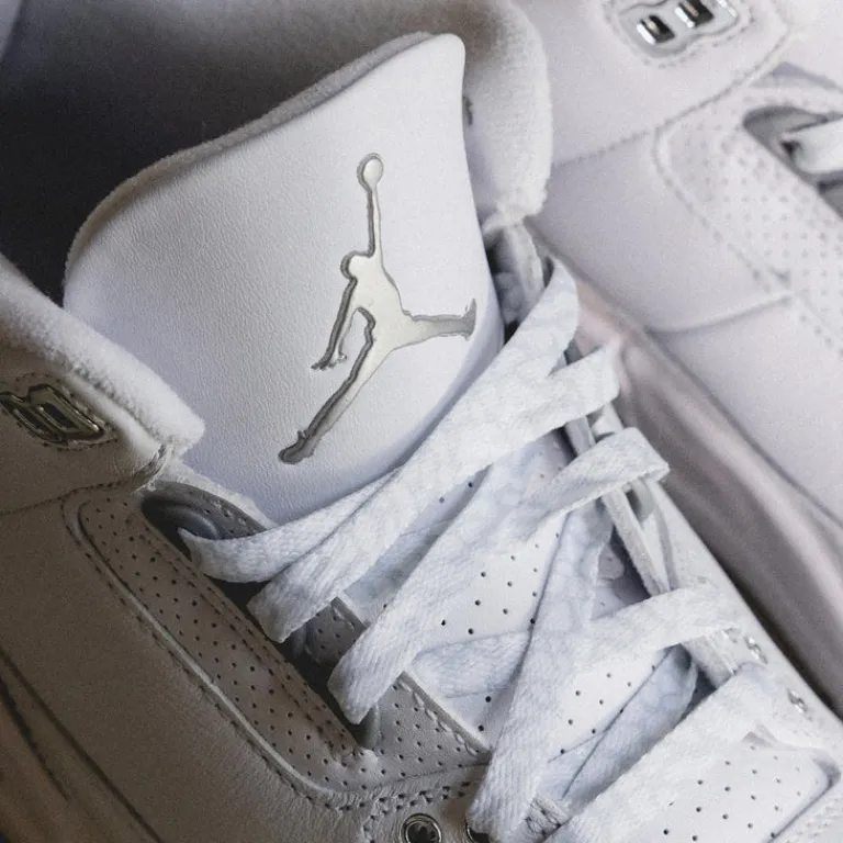 Jordan Sneakers Montantes|Sneakers En Cuir*NikeAir 3 Retro *Pure Money* White / Metallic Silver / White