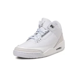 Jordan Sneakers Montantes|Sneakers En Cuir*NikeAir 3 Retro *Pure Money* White / Metallic Silver / White