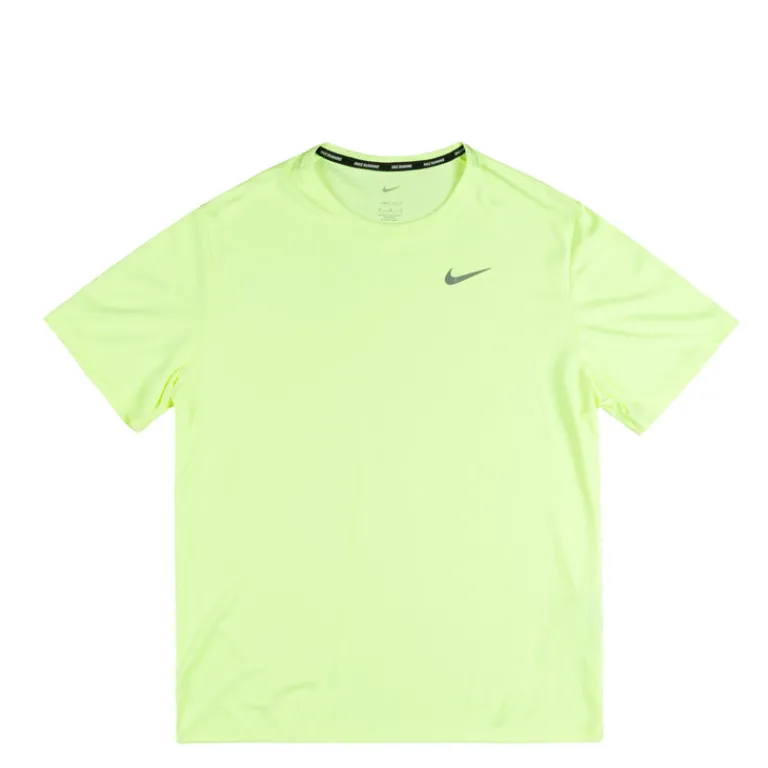 Nike Running|T-Shirts*Dri-FIT Miler UV Running Top Barely Volt / Reflective Silver