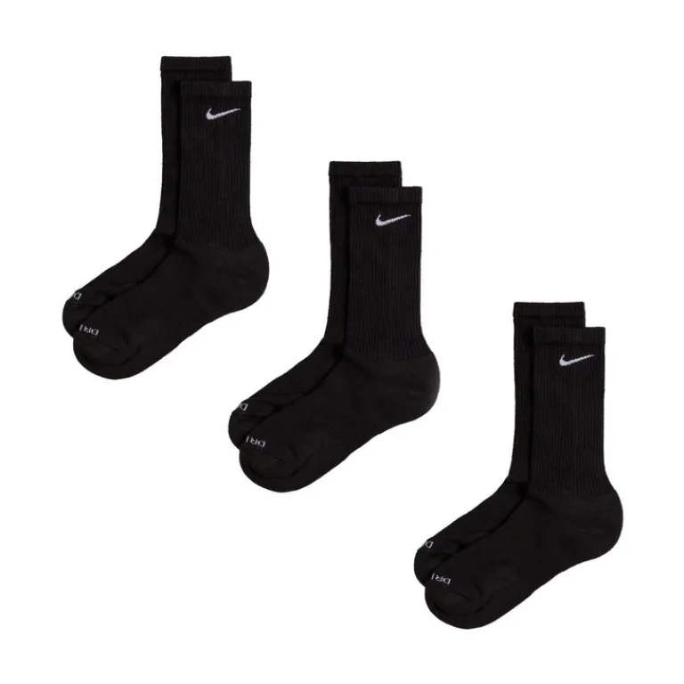 Nike Chaussettes*Everyday Cushioned Crew Socks 3 Pack Black / White
