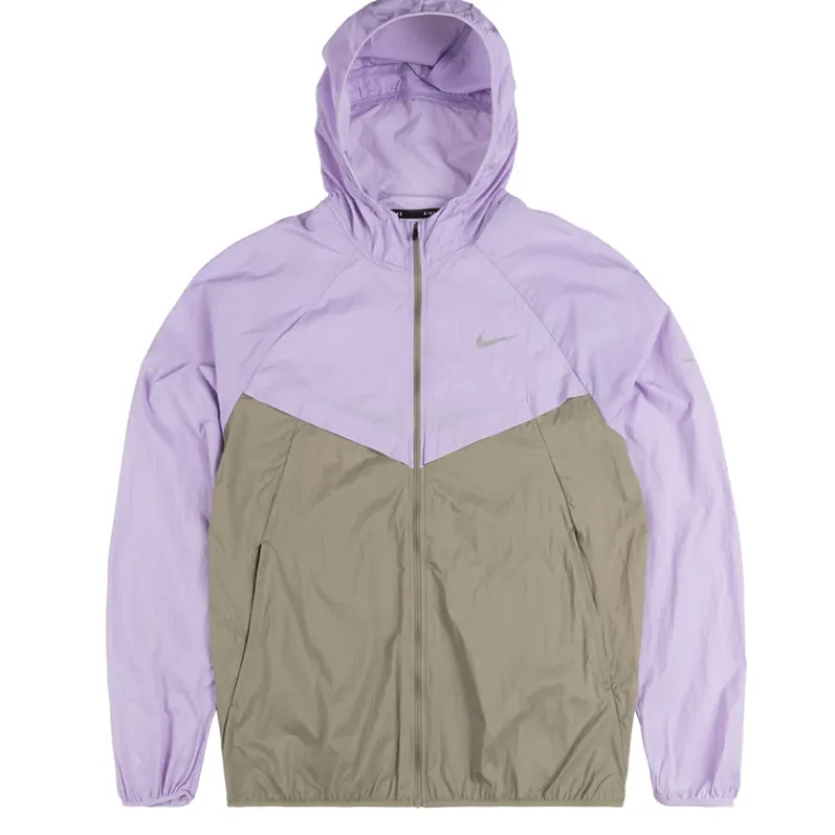 Nike Gilets|Running*Stride Repel UV Running Jacket Hydrangeas / Light Army / Reflective Silver