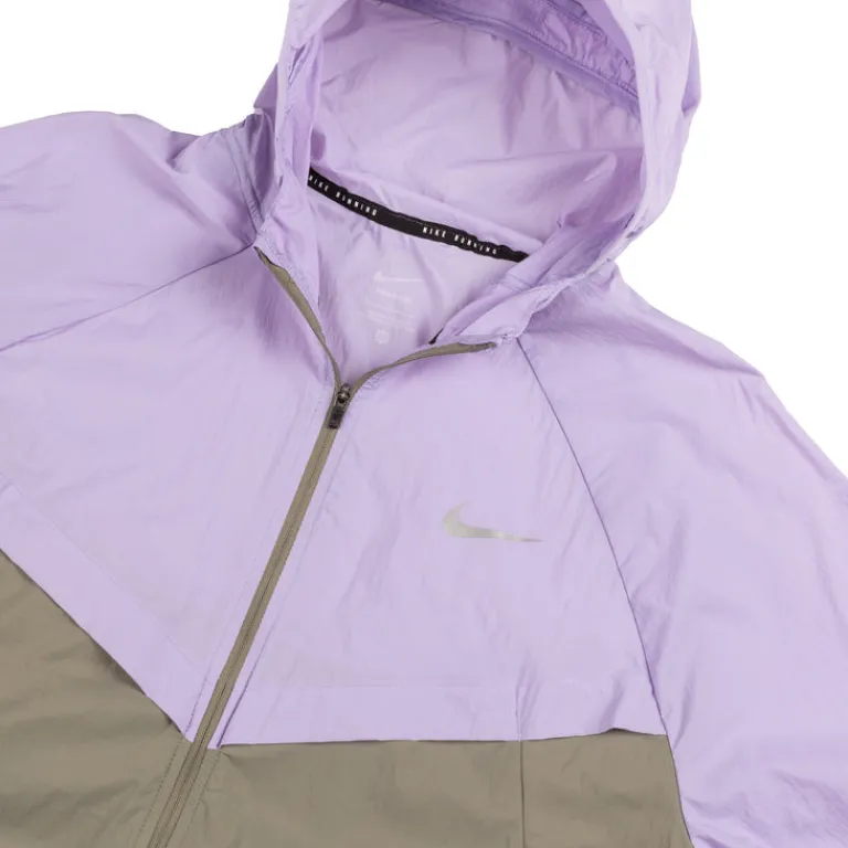Nike Gilets|Running*Stride Repel UV Running Jacket Hydrangeas / Light Army / Reflective Silver