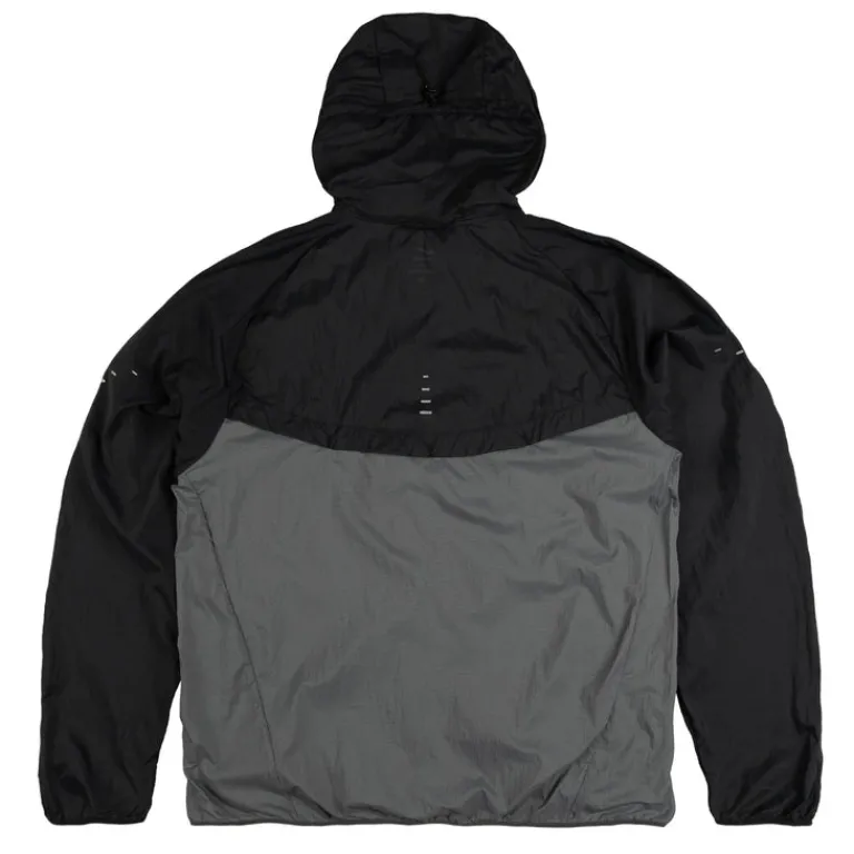 Nike Gilets|Running*Stride Repel UV Running Jacket Black / Iron Grey / Reflective Silver