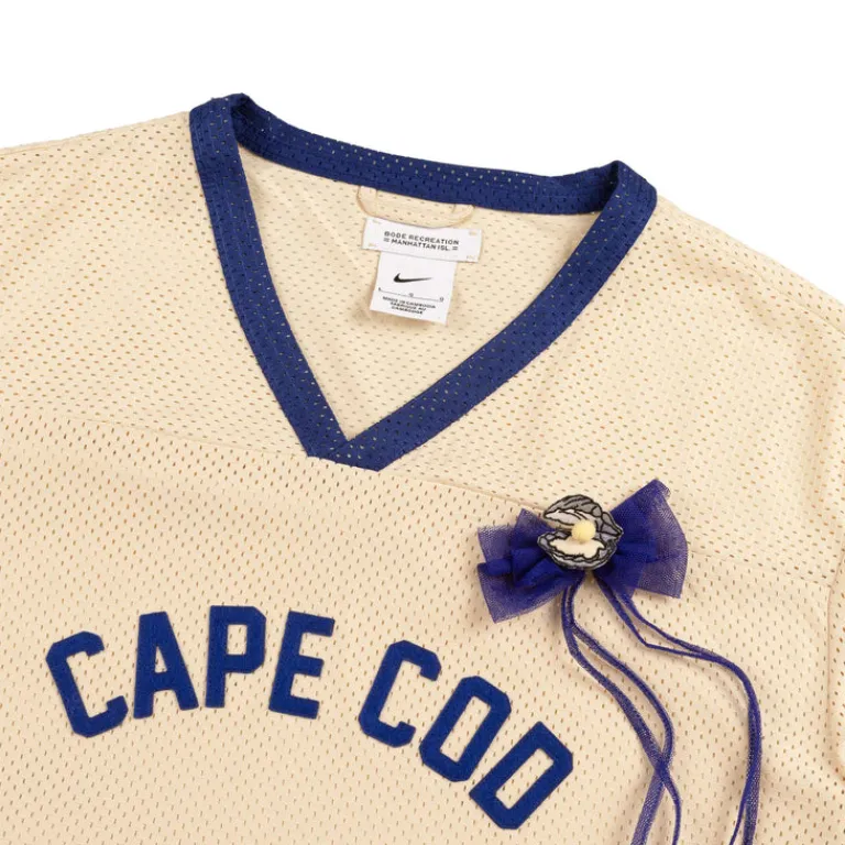 Nike T-Shirts*x Bode Rec. Mesh Jersey Ecru / Deep Royal Blue