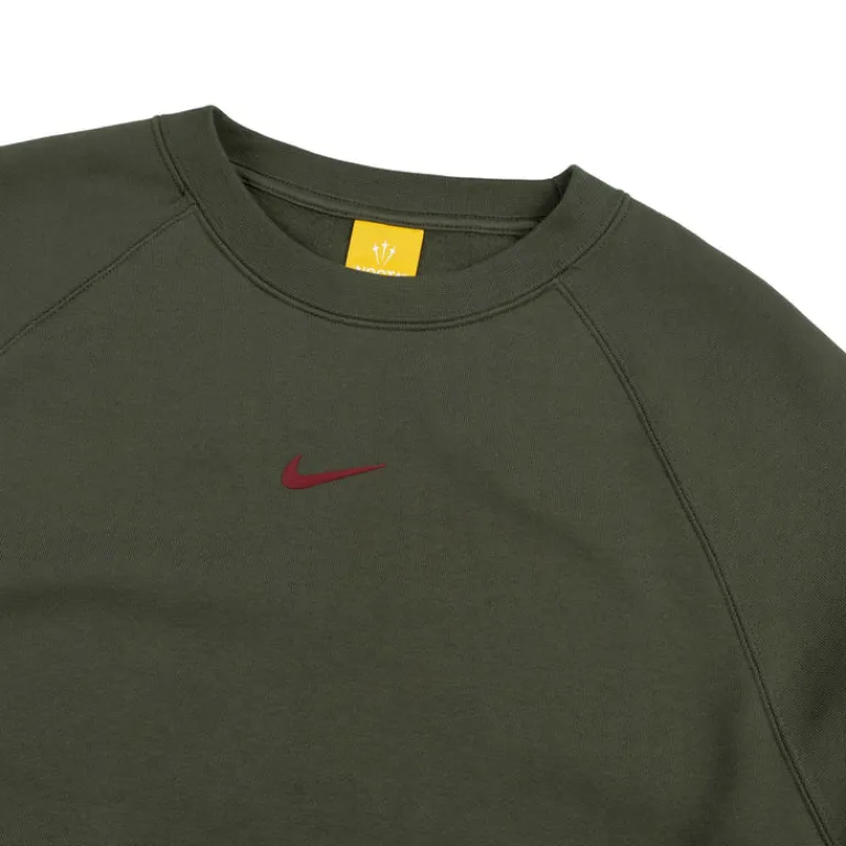 Nike Pullover*x Nocta Fleece CS Crew Cargo Khaki / Team Red