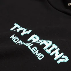 No Problemo Sweats À Capuche*Try Again Hoodie Black