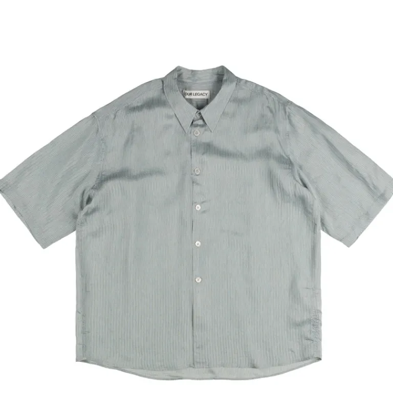 Our Legacy Chemises*Beyond Shirt Shortsleeve Geo Stripe Ceremonial Viscose