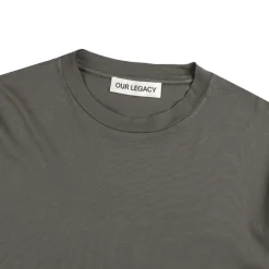 Our Legacy T-Shirts*Box Longsleeve Grey Sage Clean Jersey