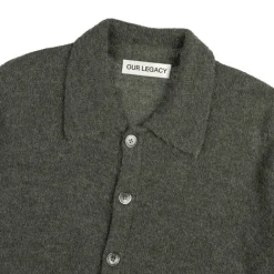 Our Legacy Pullover*Evening Polo Moss Green Fuzzy Alpaca
