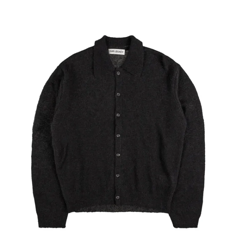 Our Legacy Pullover*Evening Polo Black Fuzzy Alpaca