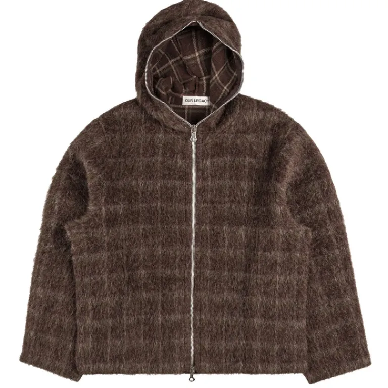 Our Legacy Pullover*Full Zip Hood Black Hairy Wool