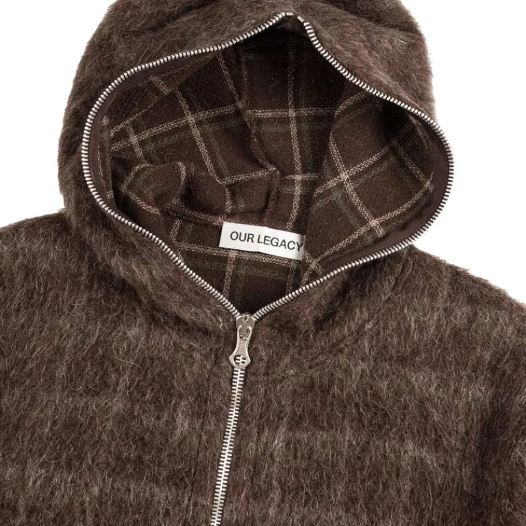 Our Legacy Pullover*Full Zip Hood Black Hairy Wool