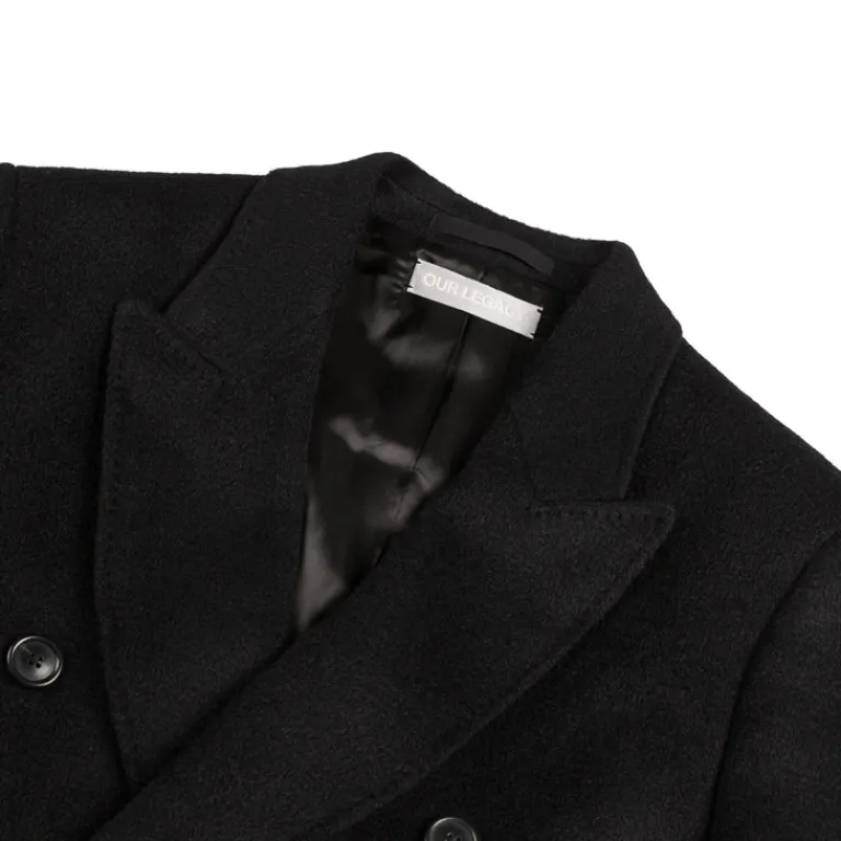 Our Legacy Gilets*Whale Coat Black Hairy Wool