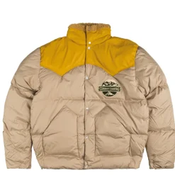 PAL Sporting Goods Gilets*Cowboy Camping Down Leather Yoke Sherling Coat Yellow / Marshmallow