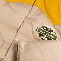 PAL Sporting Goods Gilets*Cowboy Camping Down Leather Yoke Sherling Coat Yellow / Marshmallow