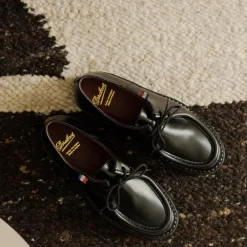 Paraboot Sneakers En Cuir*Michael Bbr Marche Noire / Lisse Noir