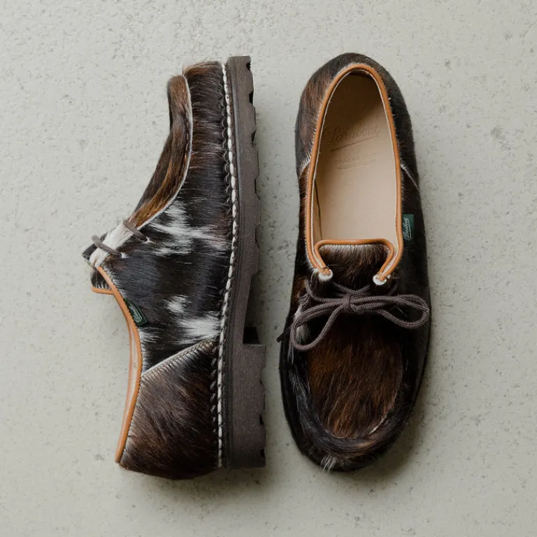 Paraboot Sneakers En Cuir*Michael Marche Marron / Poils Vache