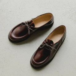 Paraboot Sneakers En Cuir*Michael Marche Marron / Lisse Ecorce