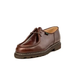Paraboot Sneakers En Cuir*Michael Marche Marron / Lisse Ecorce