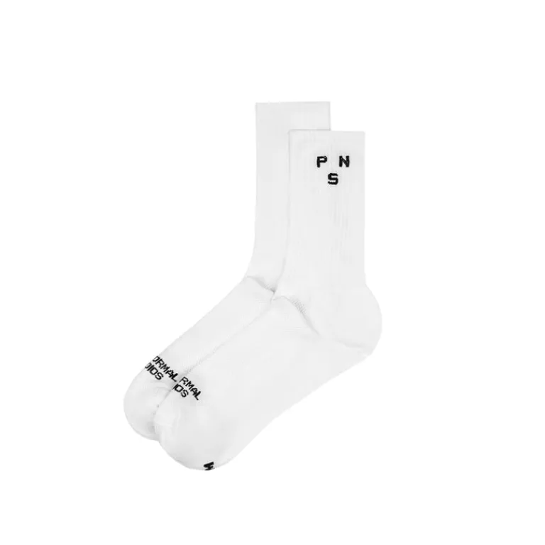 Pas Normal Studios Chaussettes*Off-Race Ribbed Socks White